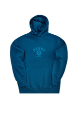 Ανδρικό φούτερ με κουκούλα Henry Clothing-3-752-Henry logo hoodie petrol
