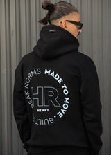 Ανδρικό φούτερ με κουκούλα Henry Clothing-3-761-black-statement back print