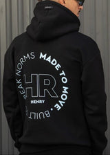 Ανδρικό φούτερ με κουκούλα Henry Clothing-3-761-black-statement back print