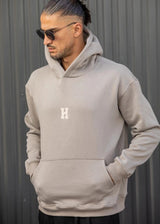 HENRY CLOTHING - Ανδρικό φούτερ με κουκούλα H - Πούρο 3-767