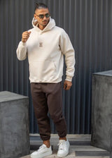 Ανδρικό φούτερ με κουκούλα Henry Clothing-3-767-Henry logo hoodie μπεζ