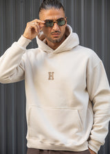 Ανδρικό φούτερ με κουκούλα Henry Clothing-3-767-Henry logo hoodie μπεζ