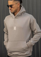 HENRY CLOTHING Ανδρικό φούτερ με κουκούλα H - Πούρο 3-767