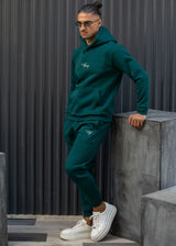 Ανδρικό φούτερ με κουκούλα Henry Clothing-3-778-calligraphic logo hoodie πράσινο