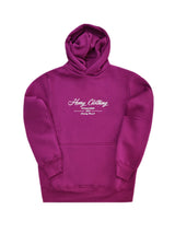 Ανδρικό φούτερ με κουκούλα Henry Clothing-3-780-calligraphic logo hoodie magenta