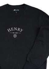 HENRY CLOTHING - Ανδρικό φούτερ Refular Fit - Μαύρο 3-801