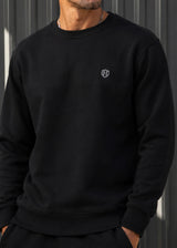 HENRY CLOTHING - Ανδρικό φούτερ H Regular Fit - Μαύρο 3-802