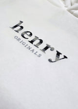 HENRY CLOTHING - Ανδρικό φούτερ με κουκούλα Henry Originals - Λευκό 3-803