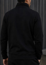 HENRY CLOTHING - Ανδρικό φούτερ Zip Regular Fit - Μαύρο 3-807
