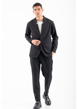 Ανδρικό μακρυμάνικο πουκάμισο Vittorio - 300-2526-ALBERTO- overshirt regular fit μαύρο