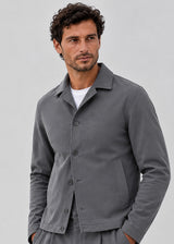VITTORIO - Ανδρικό μακρυμάνικο πουκάμισο overshirt - Γκρι 300-2627-FRANCESCO