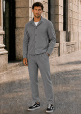 VITTORIO - Ανδρικό μακρυμάνικο πουκάμισο overshirt - Γκρι 300-2627-FRANCESCO