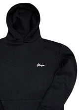CLOSE SOCIETY Ανδρικό φούτερ με κουκούλα white logo - Μαύρο 3009