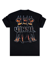 Ανδρική κοντομάνικη μπλούζα Vinyl art clothing - 34450-01- dog's gang t-shirt oversize fit μαύρο