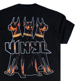 Ανδρική κοντομάνικη μπλούζα Vinyl art clothing - 34450-01- dog's gang t-shirt oversize fit μαύρο
