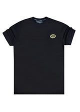 Ανδρική κοντομάνικη μπλούζα Vinyl art clothing - 34450-01- dog's gang t-shirt oversize fit μαύρο