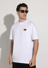 Ανδρική κοντομάνικη μπλούζα Vinyl art clothing - 34450-02- dog's gang t-shirt oversized fit λευκό