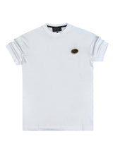 Ανδρική κοντομάνικη μπλούζα Vinyl art clothing - 34450-02- dog's gang t-shirt oversized fit λευκό