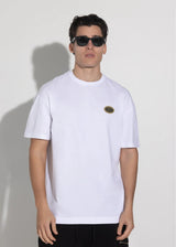 Ανδρική κοντομάνικη μπλούζα Vinyl art clothing - 34450-02- dog's gang t-shirt oversized fit λευκό