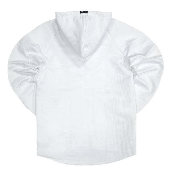 Vinyl art clothing - 38050-02 - quilted hooded jacket - white
