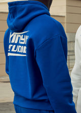 Ανδρικό μακρυμάνικο φούτερ με κουκούλα Vinyl Art Clothing -43434-66 - Studios v beat hoodie cotton oversized μπλέ