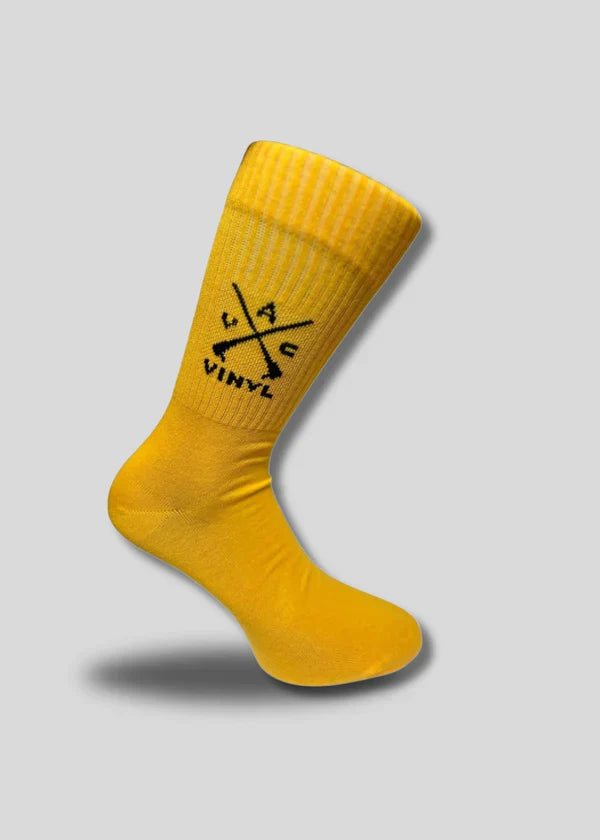 Vinyl art clothing - 02030-99-ONE - logo socks one pair - yellow