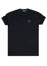 Ανδρική κοντομάνικη μπλούζα Vinyl Art Clothing - 43929-01 - cotton regular fit - monostyle t-shirt μαύρο