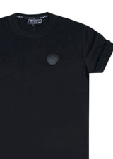 Ανδρική κοντομάνικη μπλούζα Vinyl Art Clothing - 43929-01 - cotton regular fit - monostyle t-shirt μαύρο