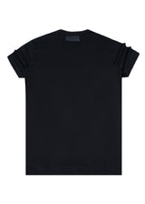 Ανδρική κοντομάνικη μπλούζα Vinyl Art Clothing - 43929-01 - cotton regular fit - monostyle t-shirt μαύρο