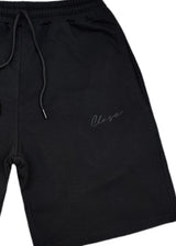 CLOSE SOCIETY Ανδρική βερμούδα μαύρη Calligraphy logo black 444-black