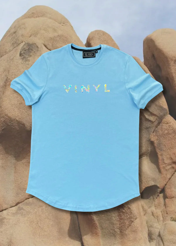 Vinyl art clothing - 83540-24 - mirror logo t-shirt - light blue