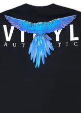Αντρική κοντομάνικη μπλούζα Vinyl Art Clothing -52320-01 - meant to fly oversized tee μαύρο