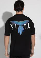 Αντρική κοντομάνικη μπλούζα Vinyl Art Clothing -52320-01 - meant to fly oversized tee μαύρο