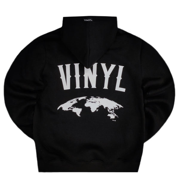 Vinyl art clothing - 54230-01 - globe popover hoodie - black