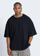 Ανδρική κοντομάνικη μπλούζα DEVOTED-55031B-black oversized Devoted