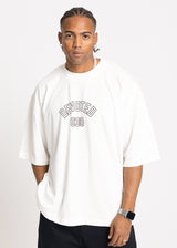 Ανδρική κοντομάνικη μπλούζα DEVOTED-55044W-white oversized Devoted Logo