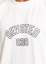 Ανδρική κοντομάνικη μπλούζα DEVOTED-55044W-white oversized Devoted Logo