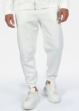 Ανδρική φόρμα με λάστιχο Two Brothers-BT-25590-signature logo regular fit pants white