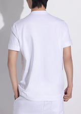 Αντρική κοντομάνικη μπλούζα - Vinyl Art Clothing - 59420-02 - needlecraft logo regular fit t-shirt λευκό