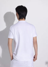 Αντρική κοντομάνικη μπλούζα - Vinyl Art Clothing - 59420-02 - needlecraft logo regular fit t-shirt λευκό