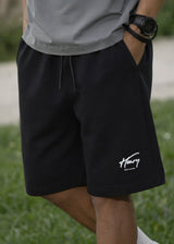 HENRY CLOTHING Ανδρική βερμούδα μαύρη 6-011-black