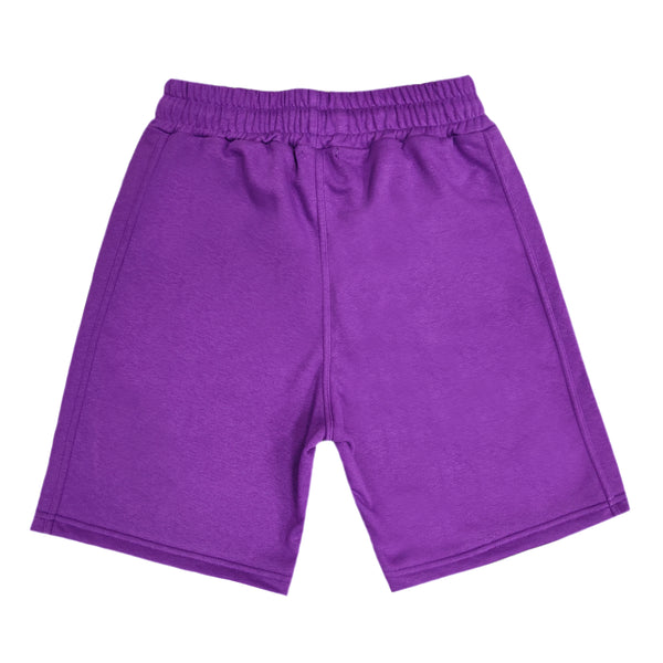 Henry clothing - 6-204 - logo shorts - purple