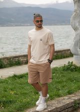 Ανδρική βερμούδα Henry Clothing-6-604-brown relaxed fit shorts