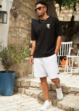 Ανδρική βερμούδα Henry Clothing-6-604-white relaxed fit shorts