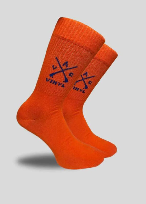 Vinyl art clothing - 02030-27-ONE - logo socks one pair  - orange