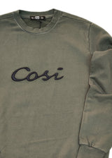 Ανδρικό μακρυμάνικο φούτερ Cosi jeans-61-S23-03-logo χακί