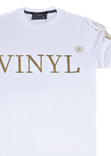 Ανδρική κοντομάνικη μπλούζα Vinyl Art Clothing - 62723-02 - cotton regular fit - golden aura t-shirt λευκό