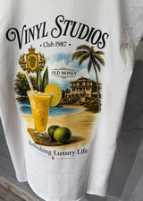 VINYL ART CLOTHING Ανδρική αμάνικη λευκή Old Money Sleeveless Oversized Tee 62890-02