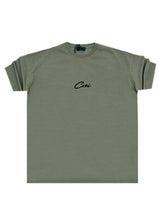 Ανδρική κοντομάνικη μπλούζα Cosi jeans - 64-w24-02 - regular fit tee σκούρο χακί