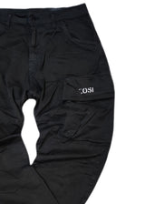 Ανδρικό παντελόνι κάργκο Cosi Jeans - 67-LAGGO-BLACK-cargo pants μαύρο